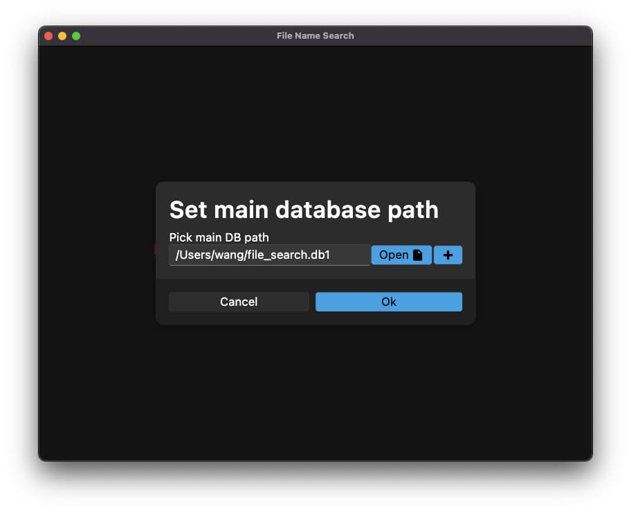 1. Set main DB path